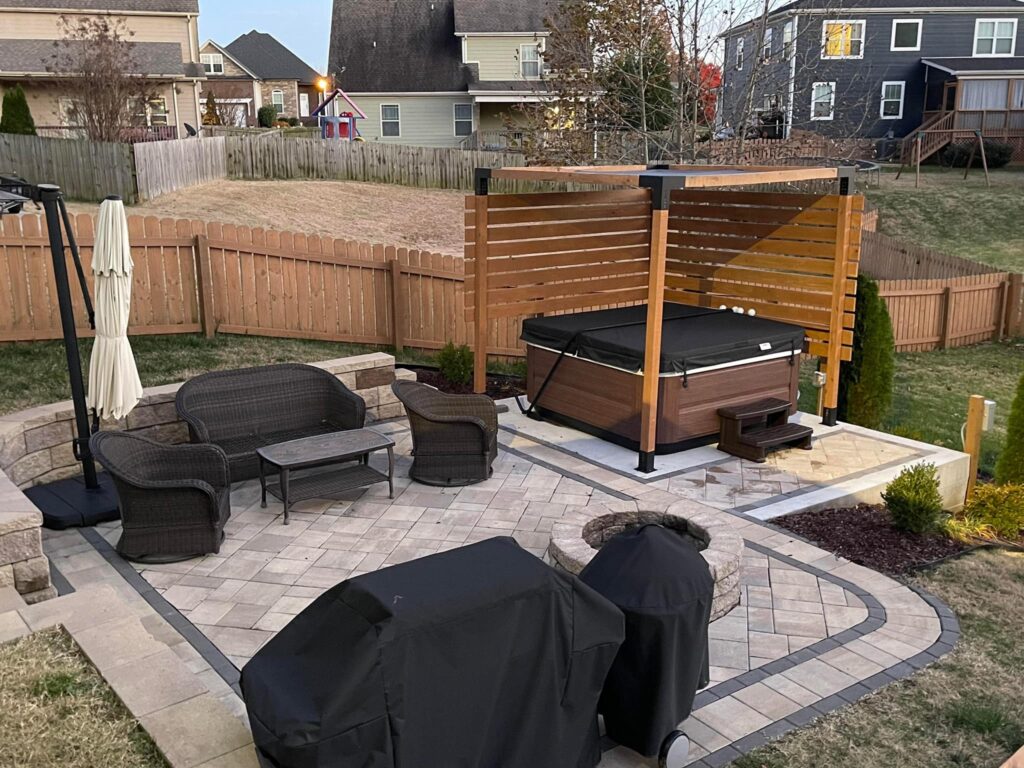 Hardscape patio couches
