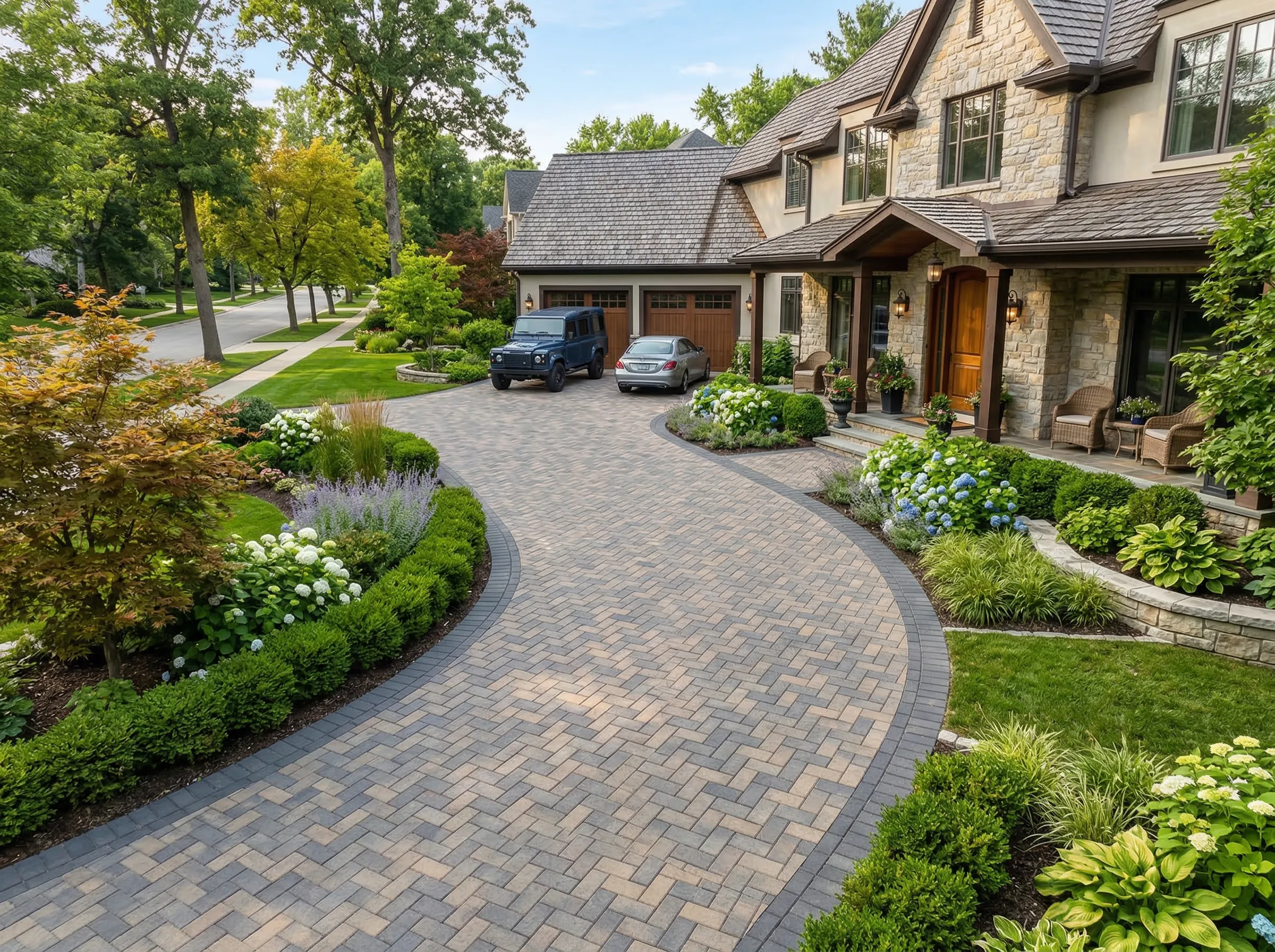 Brick paver driveway in Clarksville, TN