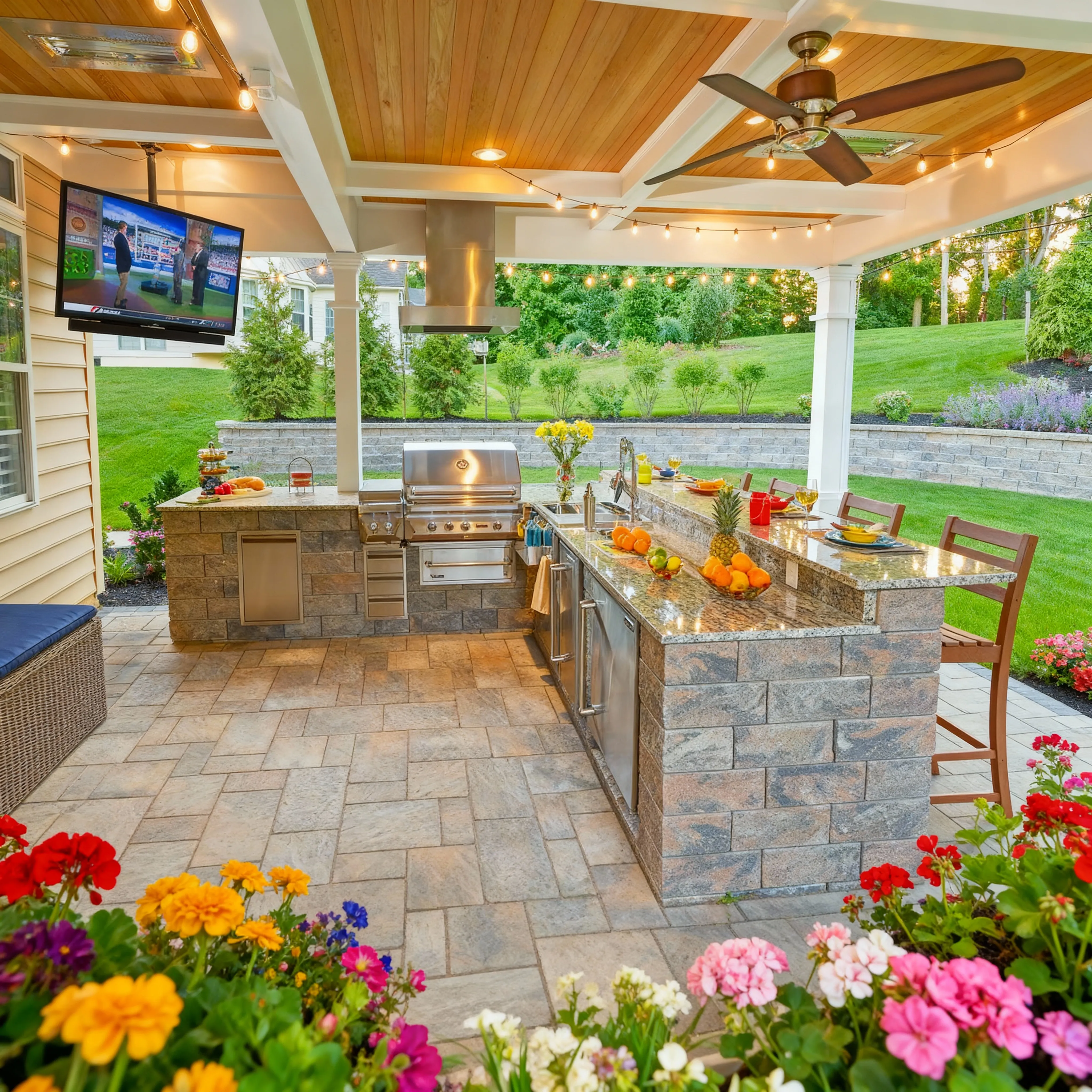 Custom outdoor living space in Greenbrier, TN