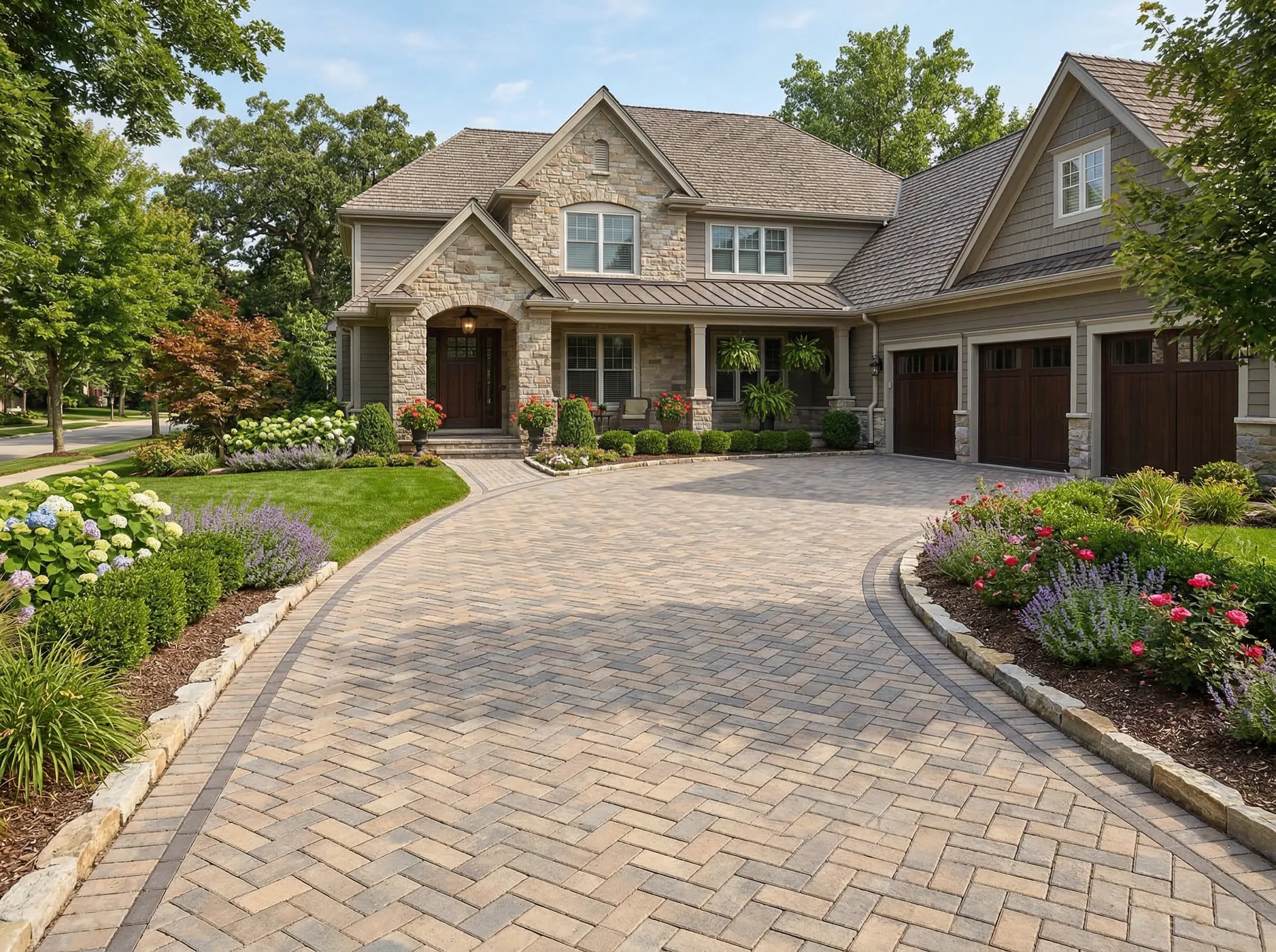Paver driveway installation in Clarksville, TN