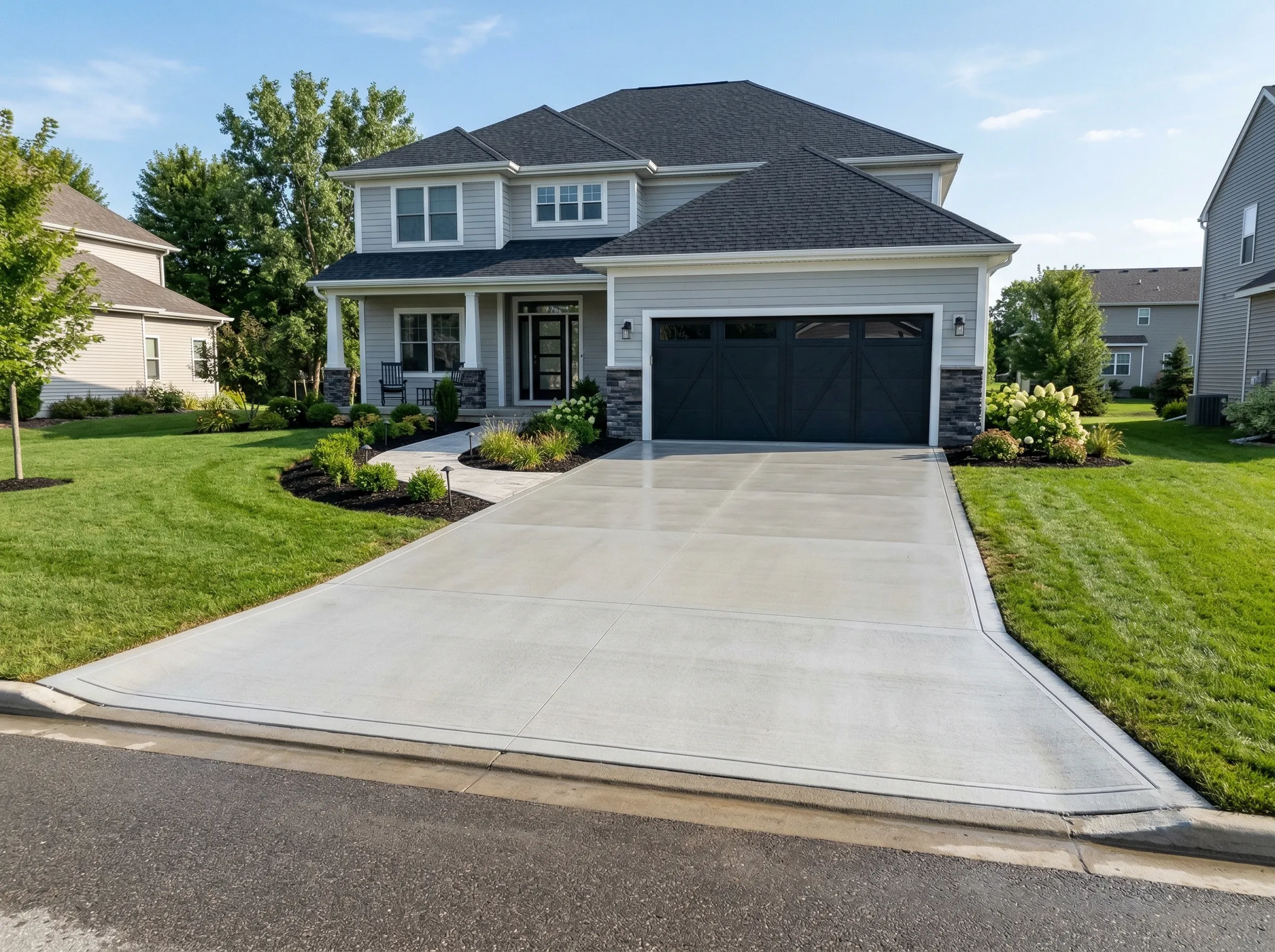 Durable concrete driveway installation in Clarksville, TN