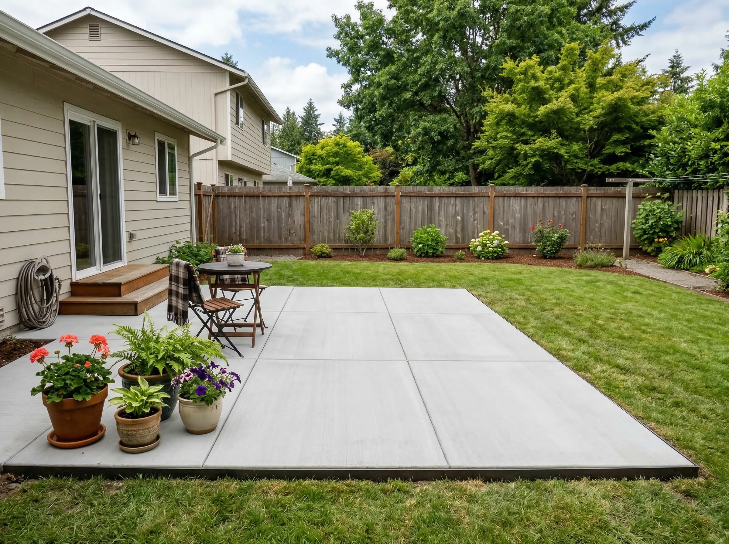 New concrete patio installation in Davidson County, TN