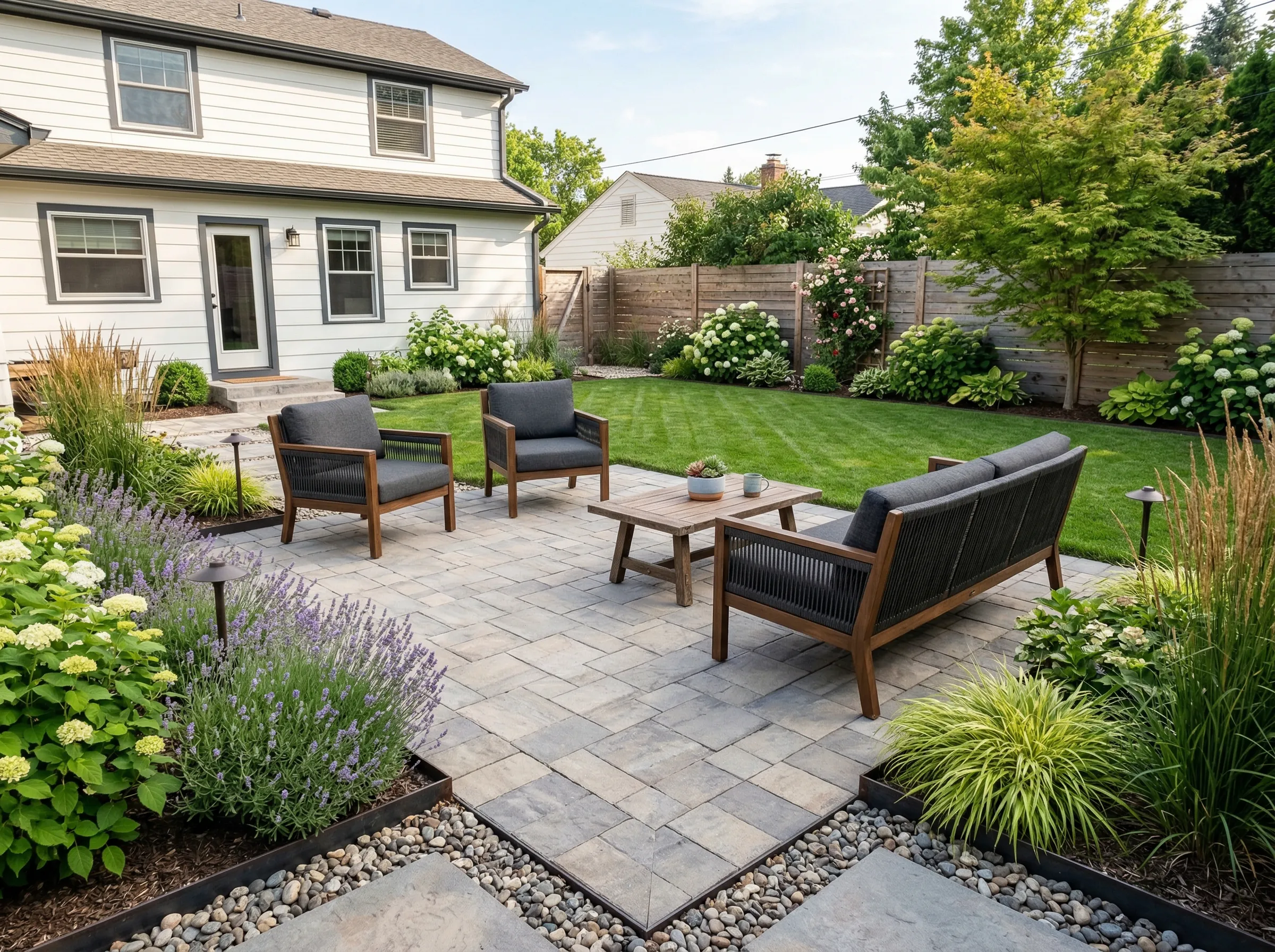 New interlocking paver patio in Tennessee