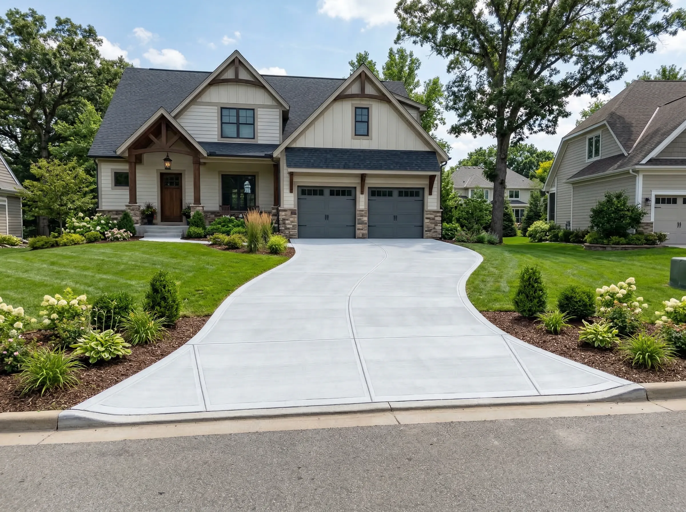 Concrete driveway installation in Sango, TN