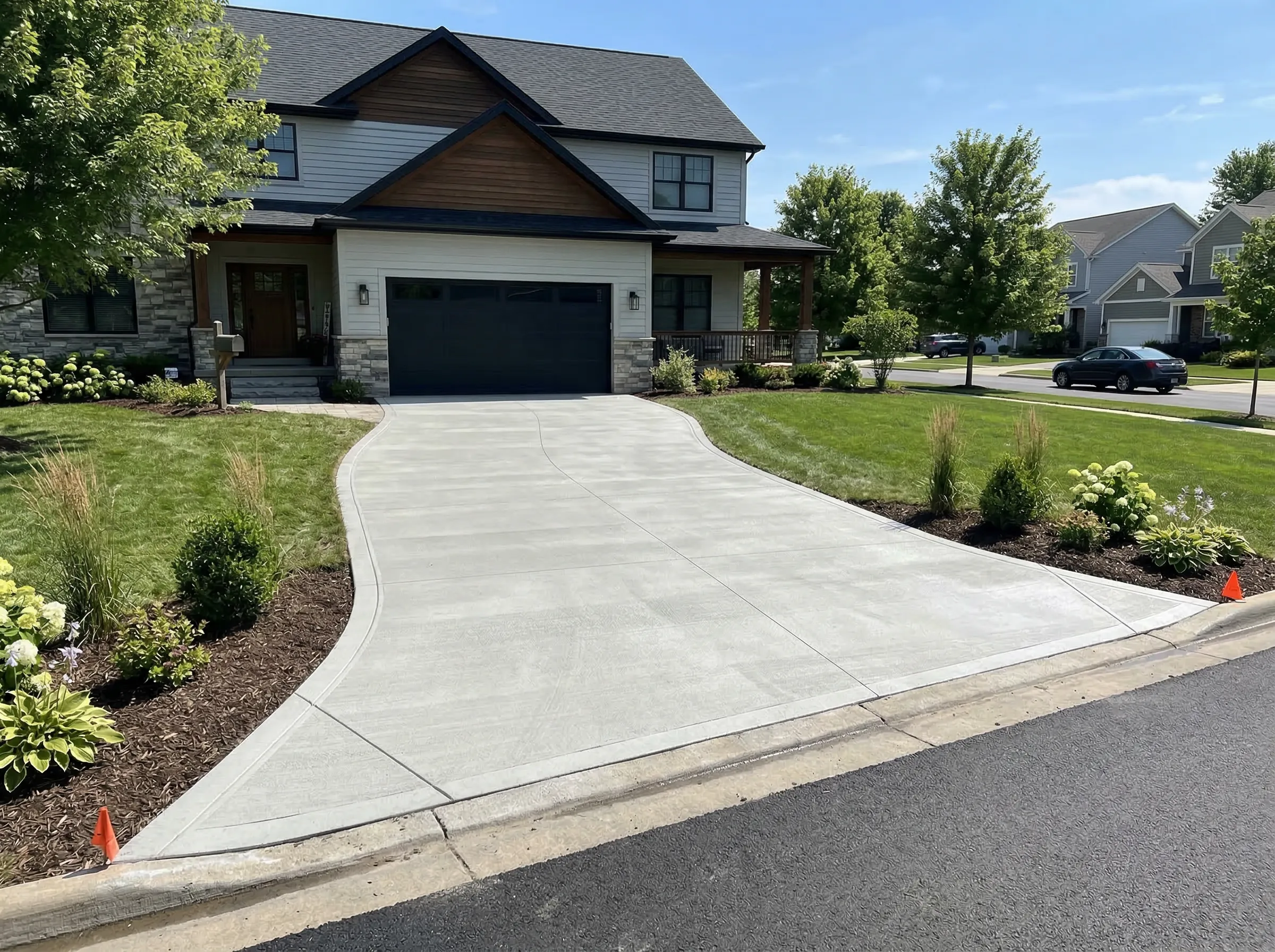 Quality poured concrete driveway in Tennessee