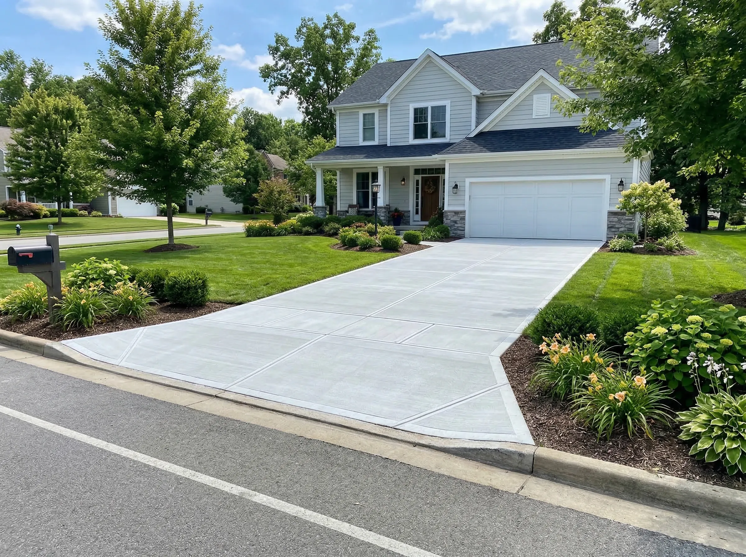 Residential driveway installation in Tennessee