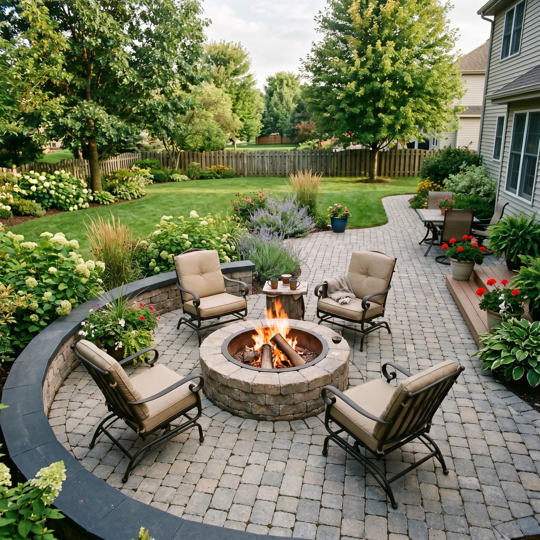 Landscaping and hardscape features in Rossview, TN