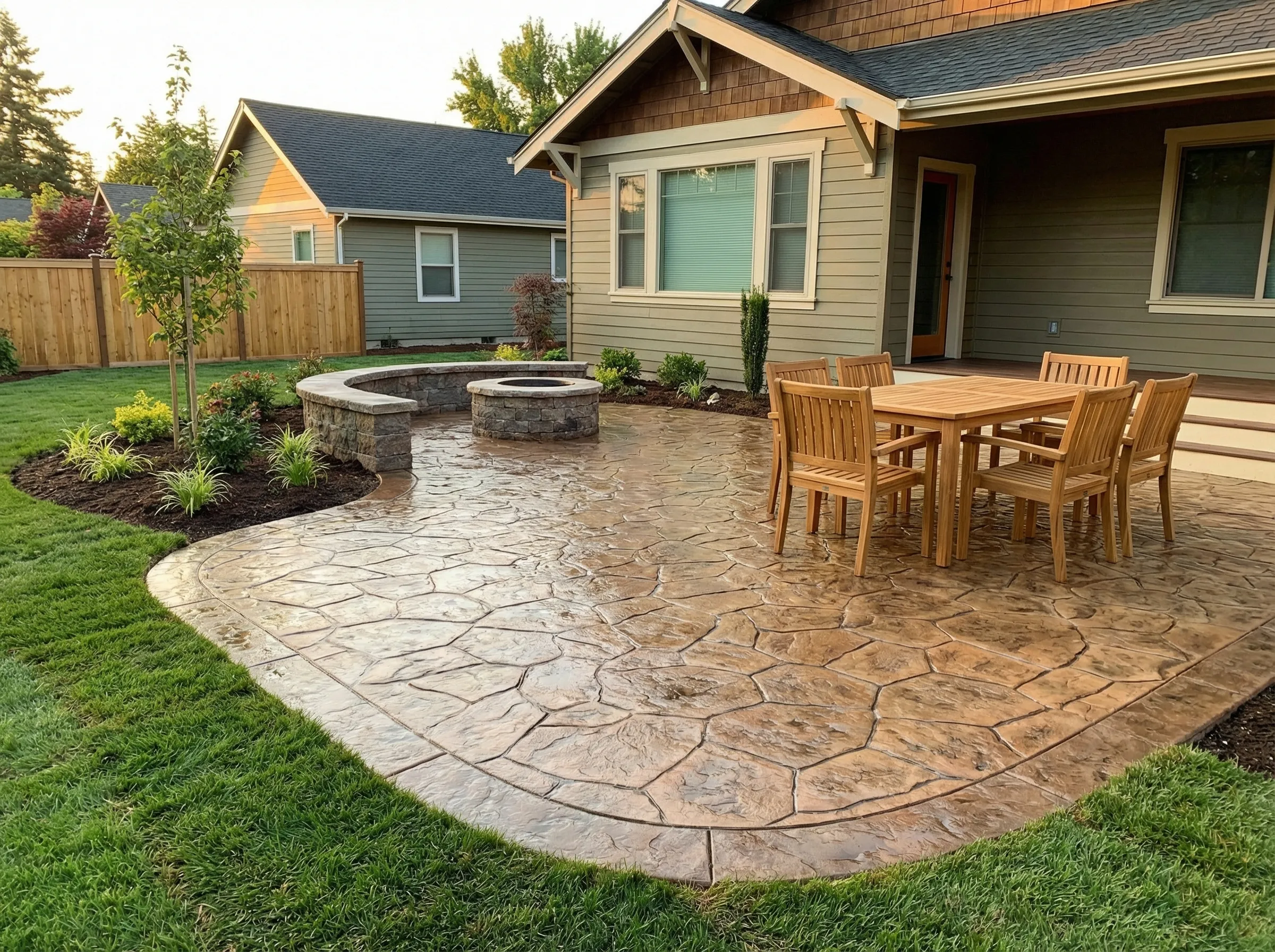 Stamped concrete pattern options in Woodlawn, TN