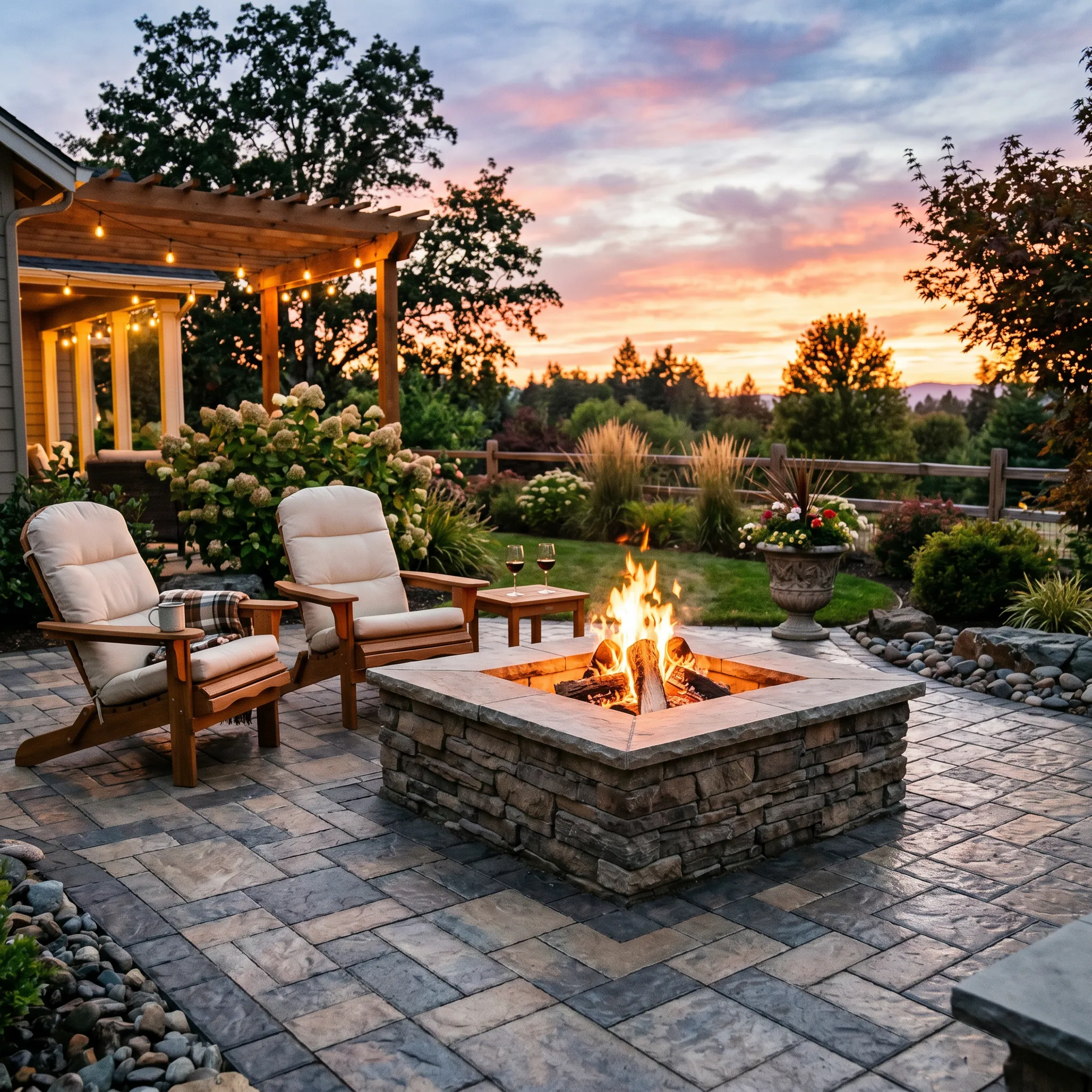 Fire pit construction in Woodlawn TN