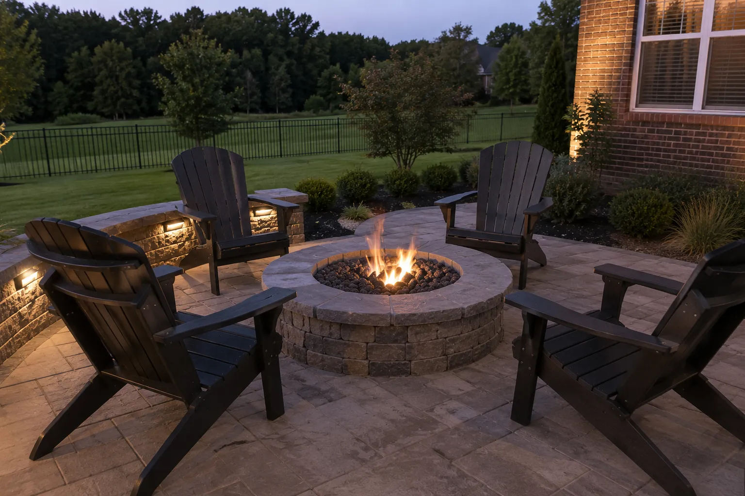 Stone walkway construction at a Belle Meade, TN home