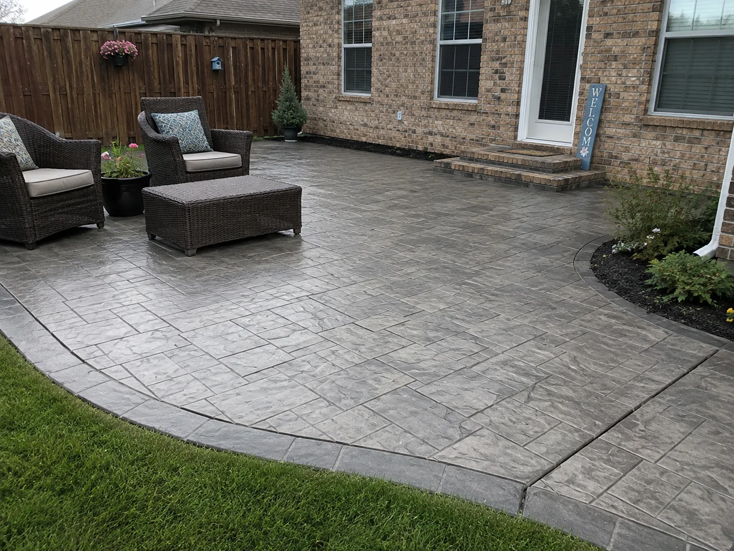 Stamped concrete contractor work in Forest Hills, TN